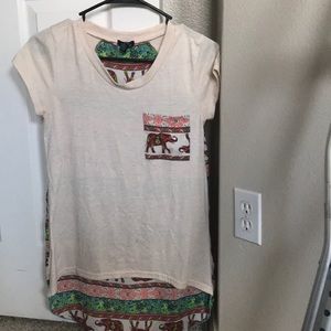 Rue21 high/low elephant shirt